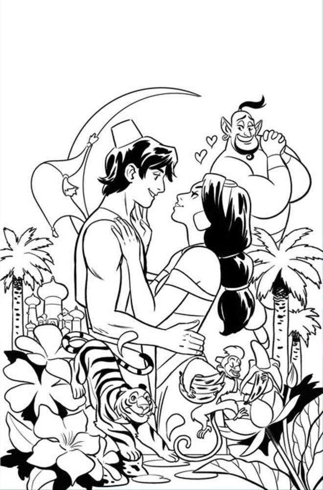 Aladdin #1 Cover K Inc 1:15 Natacha Bustos Line Art Full Art Variant