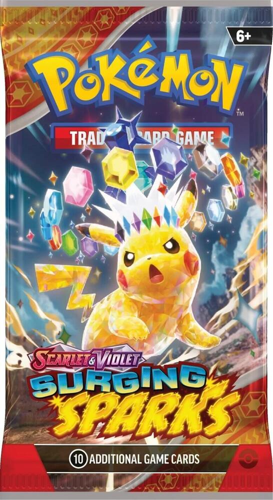 Surging Sparks Booster Pack - SV08: Surging Sparks Maximus Books N' More Surging Sparks Booster Pack - SV08: Surging Sparks Maximus Books N' More
