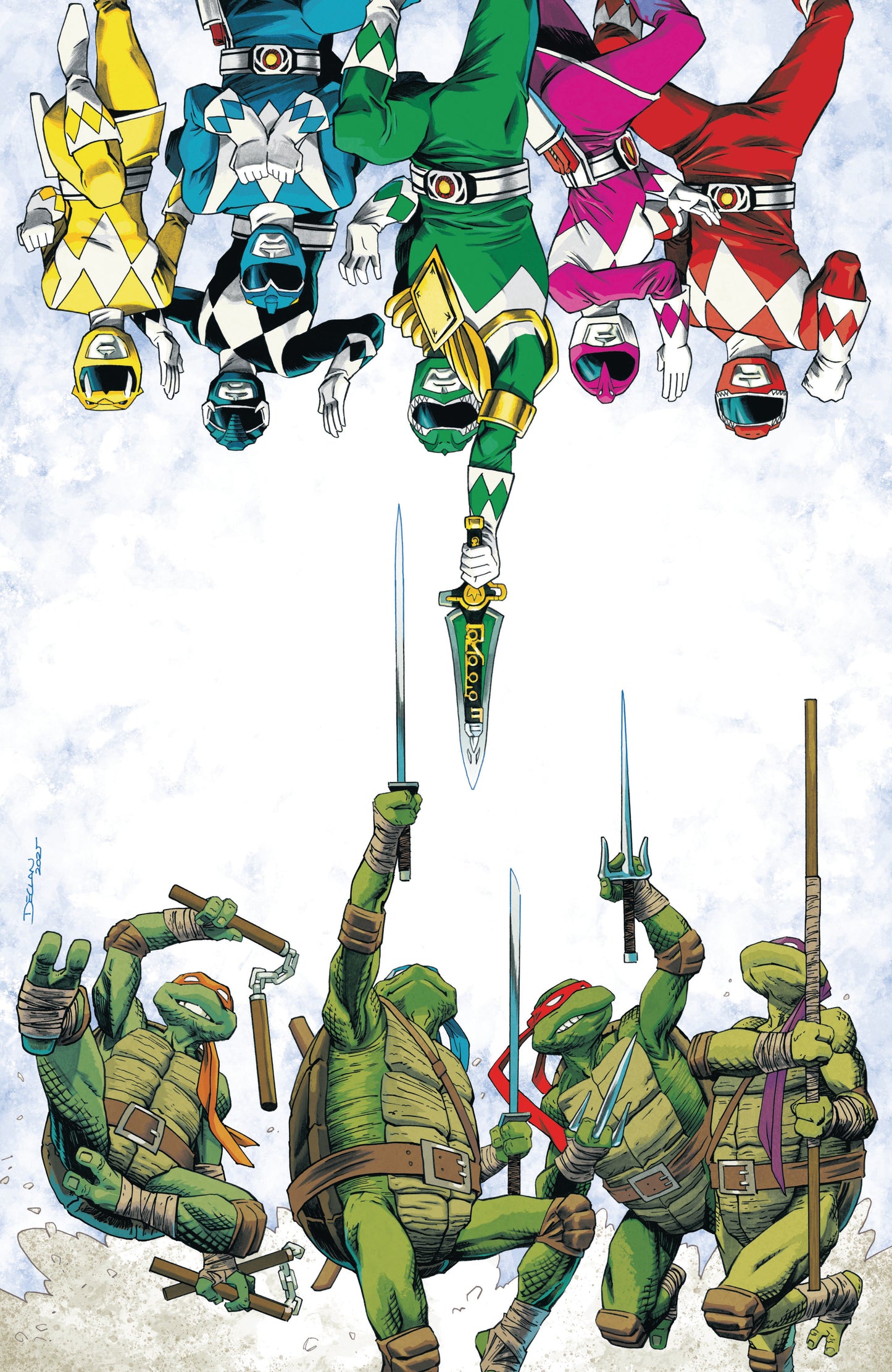 MMPR X TMNT III #1 J 1 in 50 Variant Edition (Full Art, Shalvey)