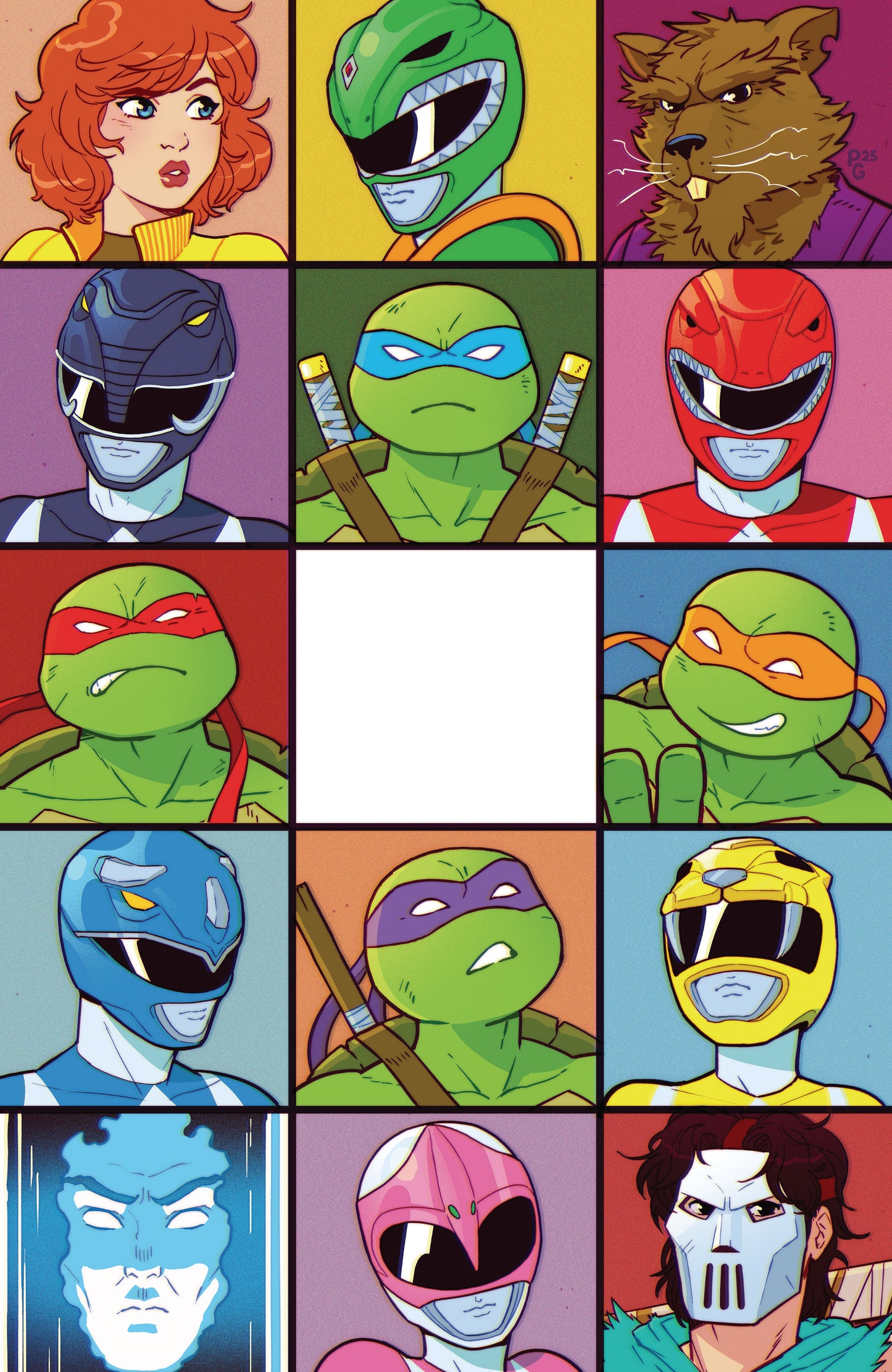 MMPR X TMNT III #1 L 1:200 Variant Edition (Full Art, Ganucheau)