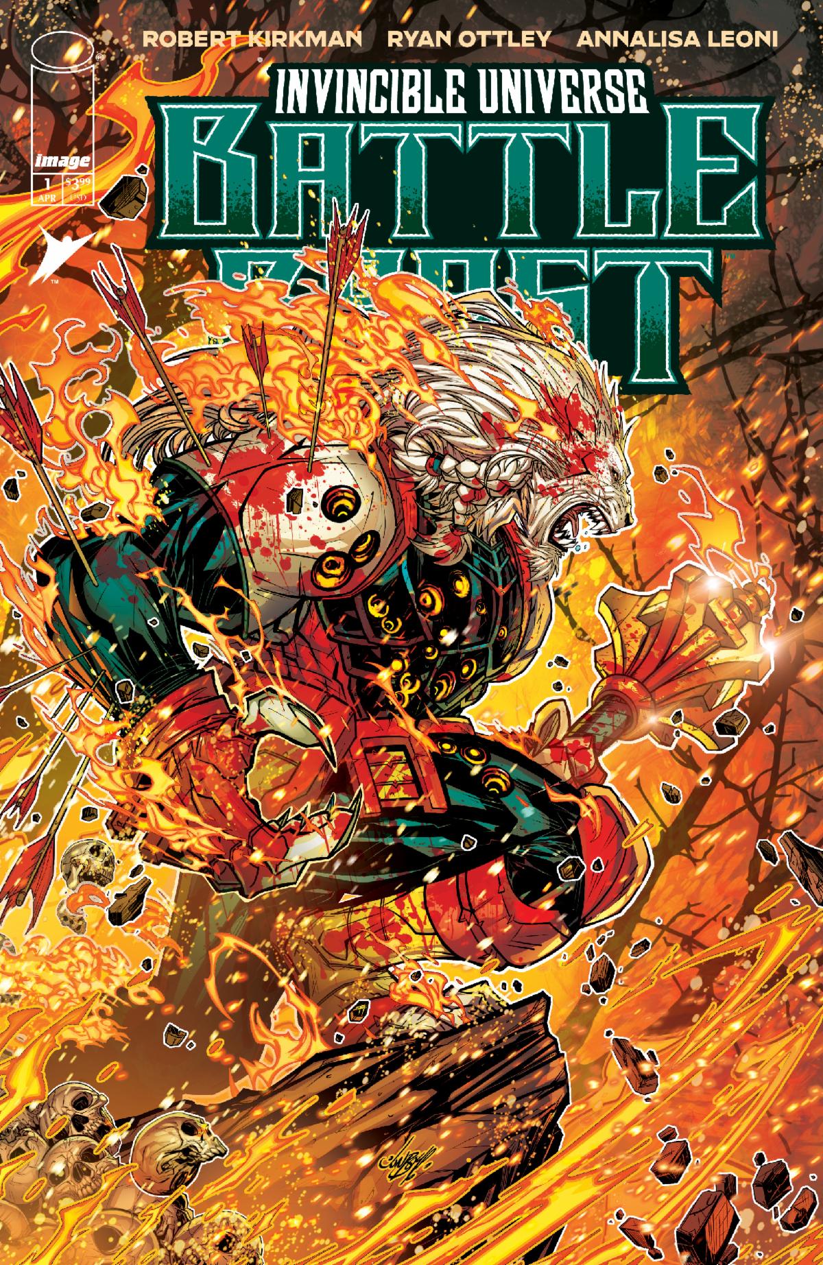 Invincible Universe Battle Beast #1 Cover G 100 Copy Variant Edition Jonboy Meyers Foil