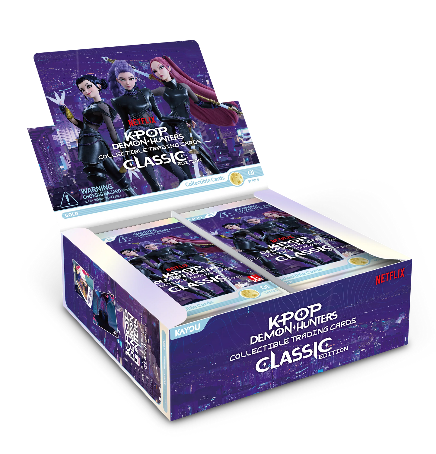 KPop Demon Hunters Classic Edition Series 1 Collectible Trading Card Display of 20 Packs