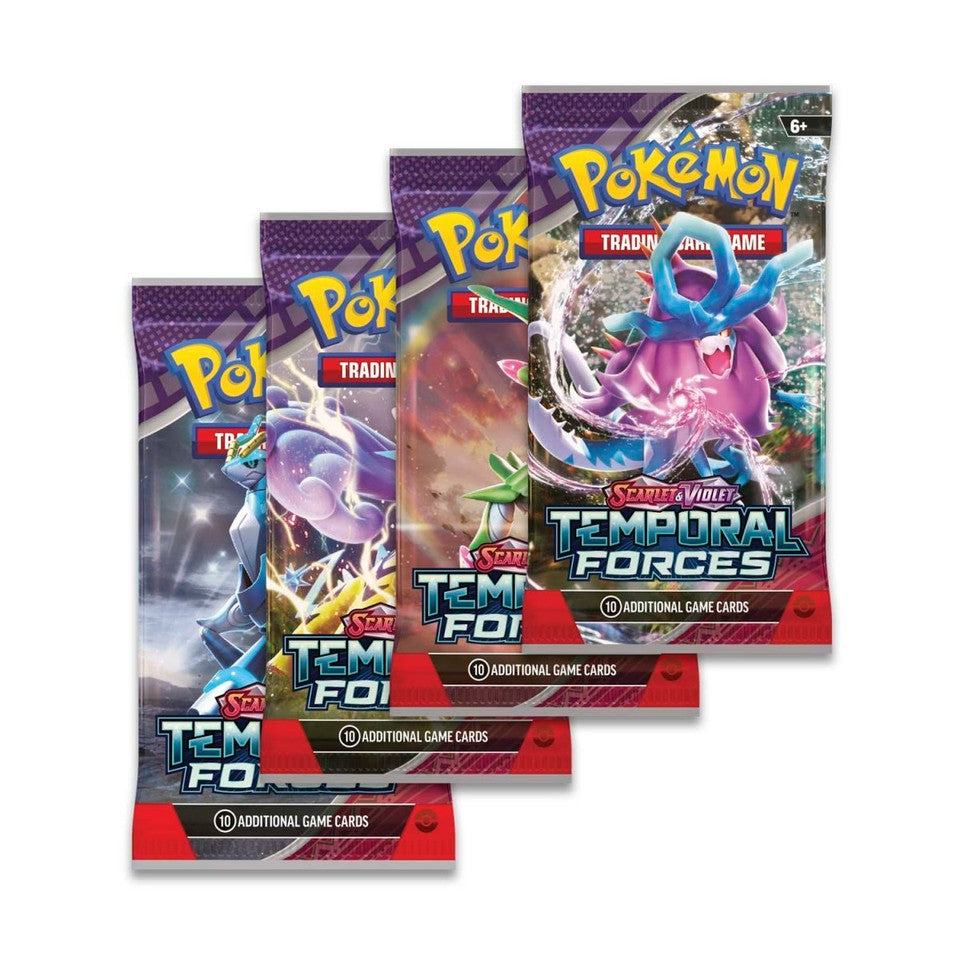 Pokemon TCG: Scarlet & Violet - Temporal Forces Sleeved Booster Maximus Books N' More Pokemon TCG: Scarlet & Violet - Temporal Forces Sleeved Booster Maximus Books N' More