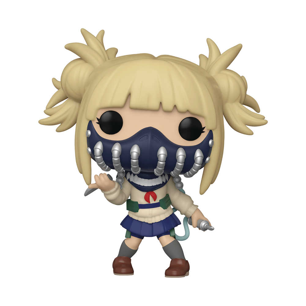 Pop Animation Mha Himiko Toga W/Face Cover Vinyl Figure