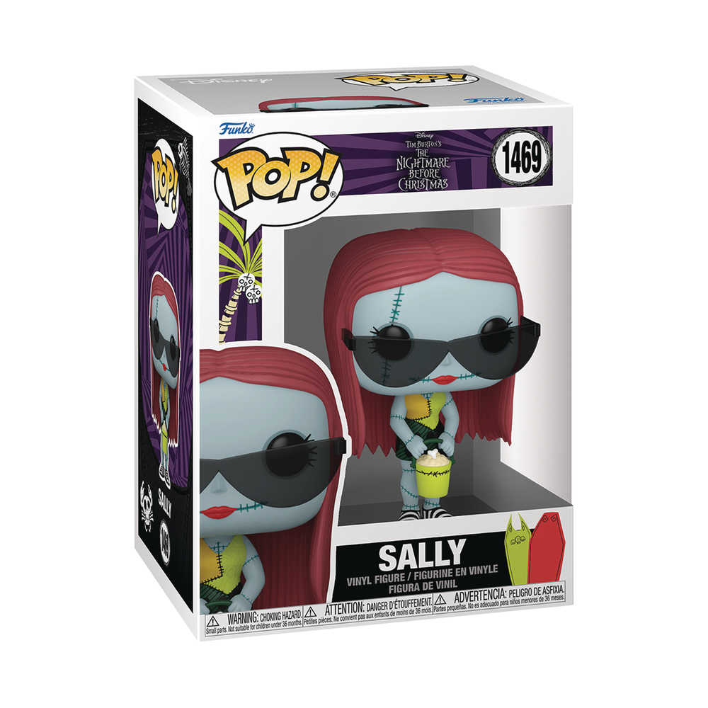 Pop Disney Nbx Sally W/Glasses Beach Vinyl F