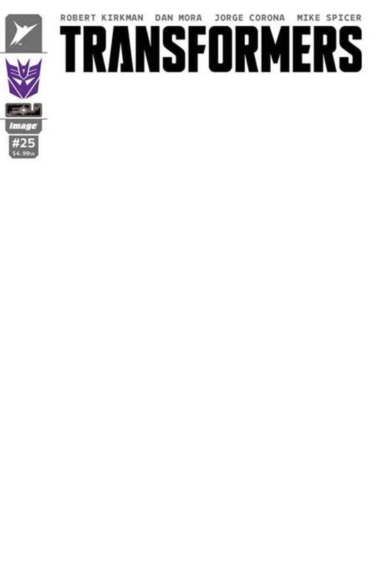 Transformers #25 Cover H Blank Sketch Decepticon Variant