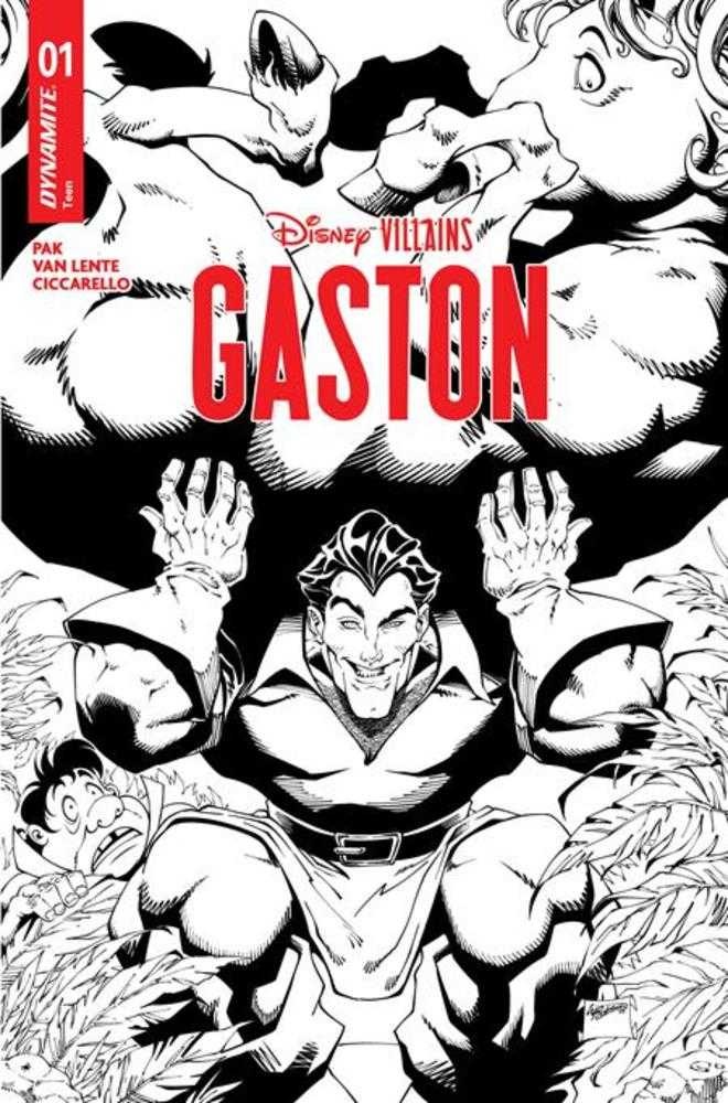 Disney Villains Gaston #1 Cover I Inc 1:15 Will Robson Line Art Variant