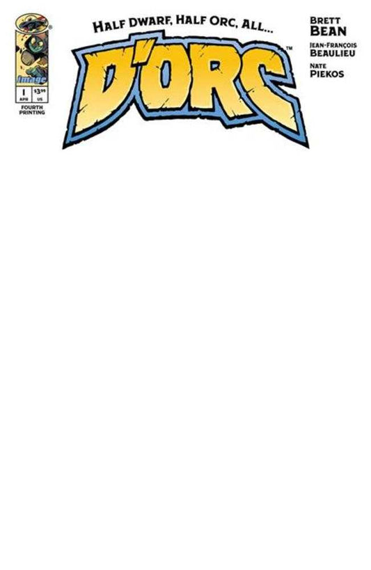 Dorc #1 4th Printing Cover B Blank Sketch Variant