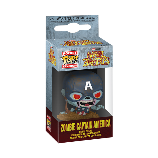 Marvel Zombies Captain America Pocket Pop! Keychain