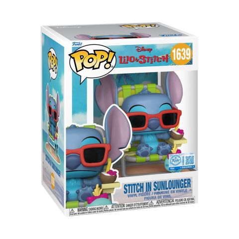 Disney: Lilo and Stitch - Stitch in Sunlounger with Scrump Premium Pop Figure (Special Edition)