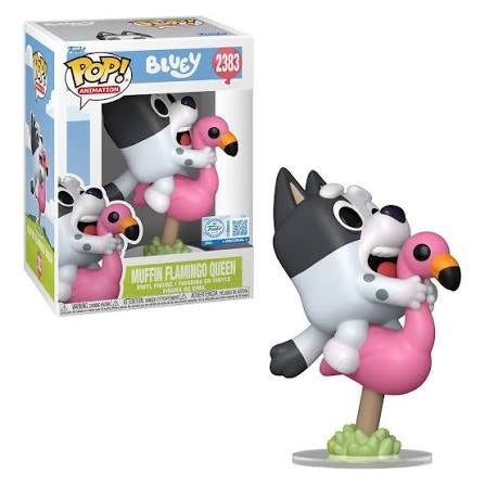 Bluey Muffin Flamingo Queen Funko! Entertainment Earth Exclusive