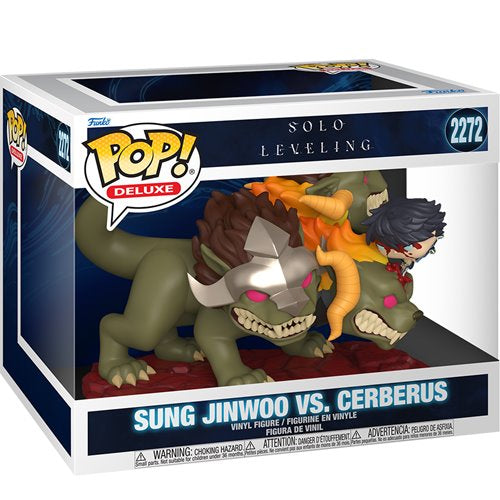 Solo Leveling Jinwoo Vs. Cerberus Deluxe Funko Pop!