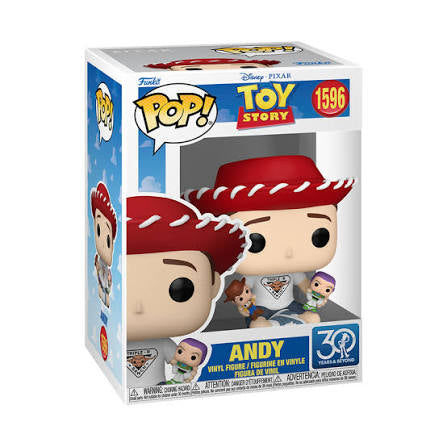 Toy Story 30th Anniversary Andy with Buzz Lightyear and Woody Funko Pop! Vinyl Figure