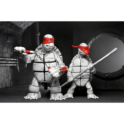 Teenage Mutant Ninja Turtles Mirage Comics Black & White First Turtles Action Figure 2-Pack