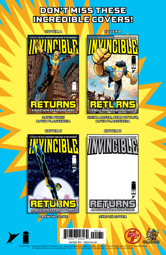 INVINCIBLE RETURNS FACSMILE EDITION #1 - MAXIMUS BOOKS EXCLUSIVE BY RAYMOND GAY