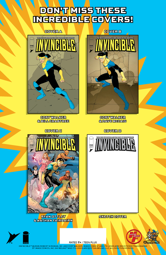 INVINCIBLE #1 REPRINT - MAXIMUS BOOKS RETAILER EXCLUSIVE BY LENO HERNANDEZ