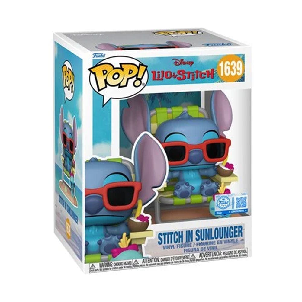 Lilo & Stitch Stitch in Sunlounger Premium Funko Pop! Vinyl Figure #1639 - Entertainment Earth Exclusive