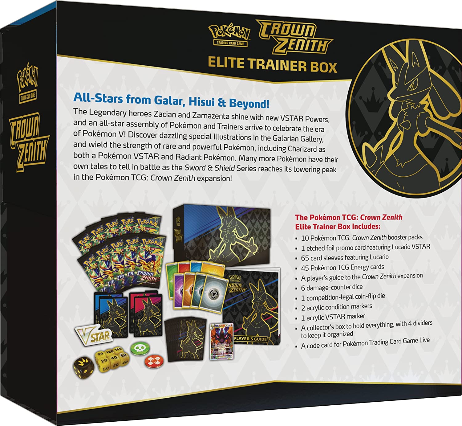 Pokemon TCG: Sword & Shield - Crown Zenith - Elite Trainer Box Maximus Books N' More Pokemon TCG: Sword & Shield - Crown Zenith - Elite Trainer Box Maximus Books N' More