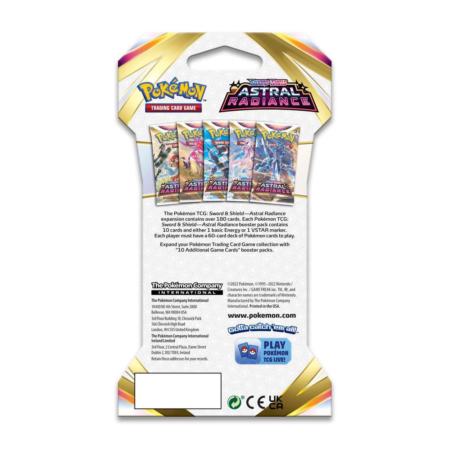 Pokemon TCG: Sword & Shield - Astral Radiance Sleeved Booster pack