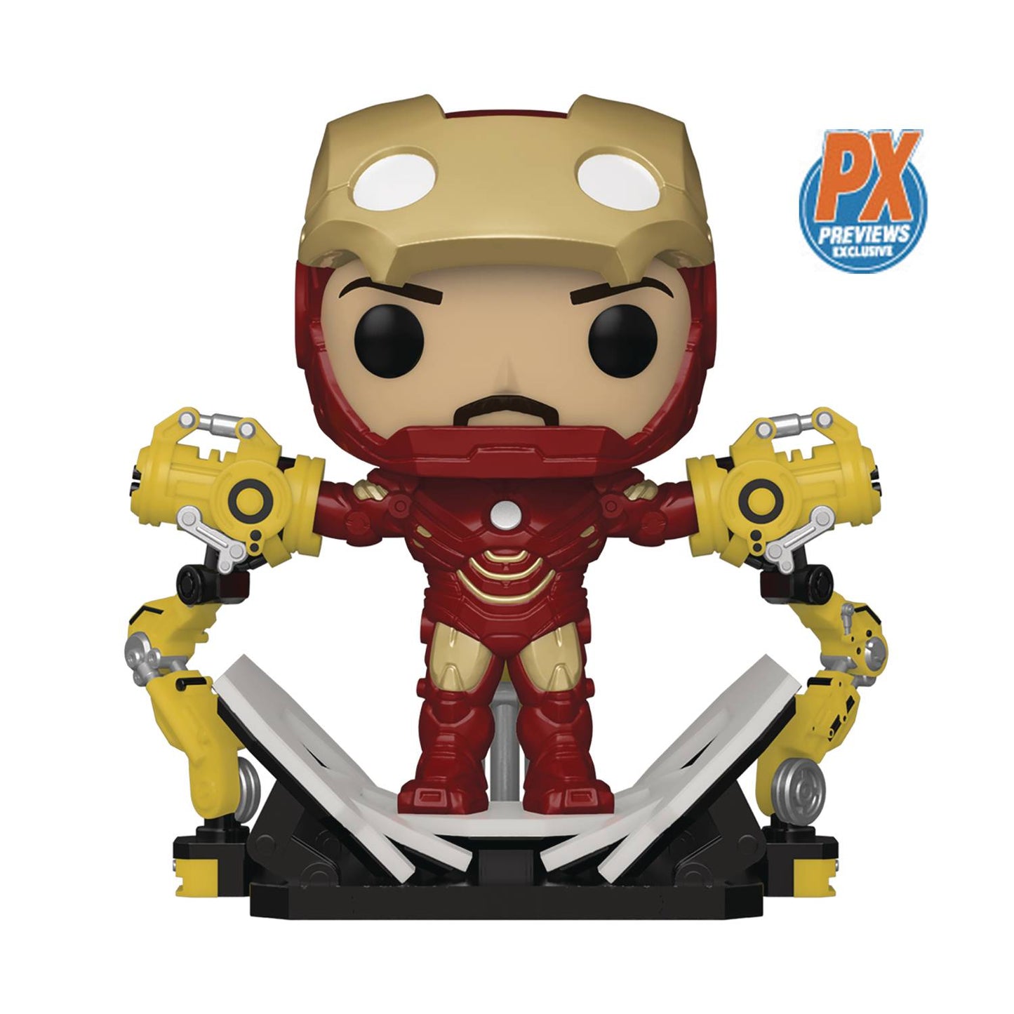 POP IRON MAN 2 IRON MAN MKIV W/GANTRY PX GID DLX VIN FIG