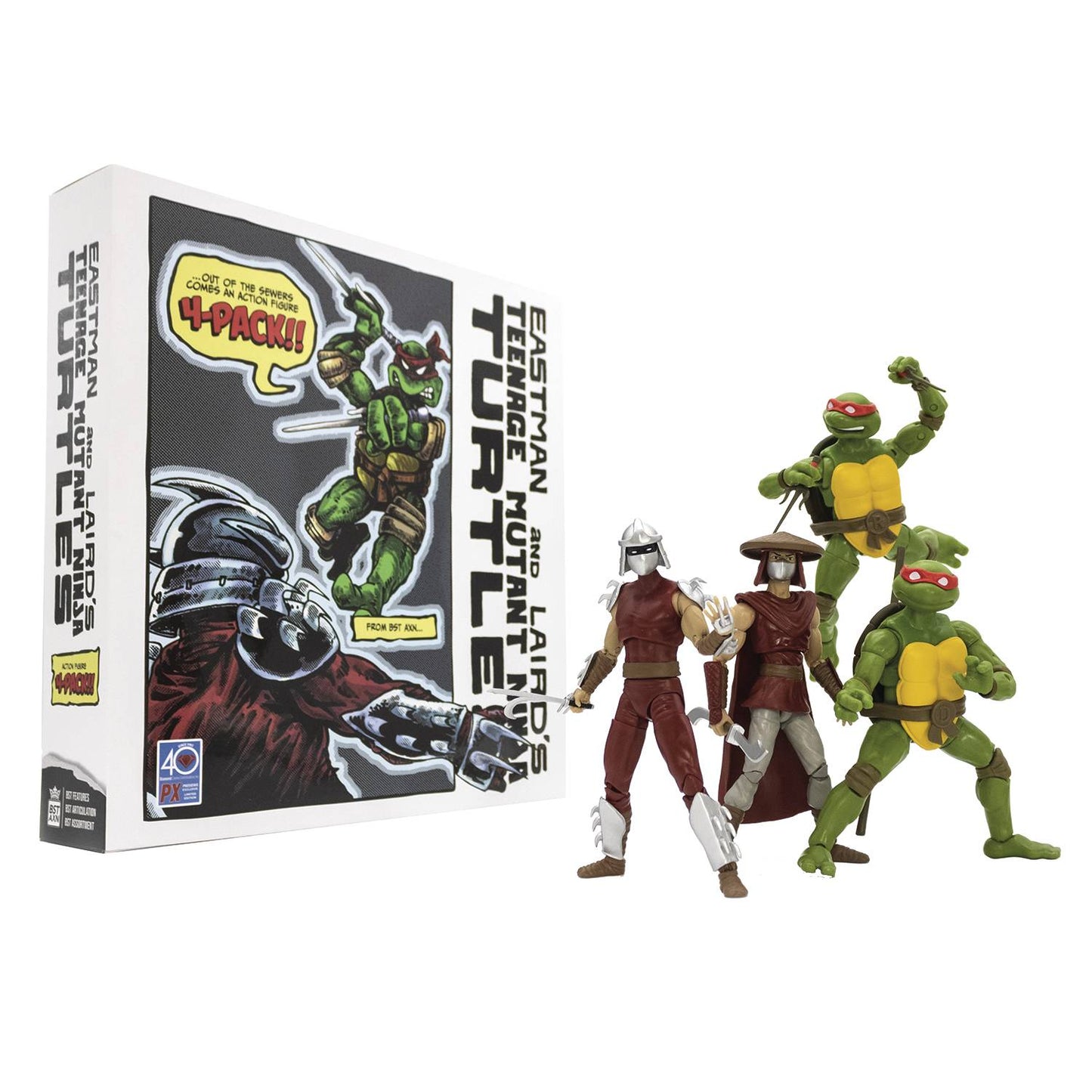 BST AXN TMNT CLASSIC COMIC PX ACTION FIGURE 4PC BOX SET 2