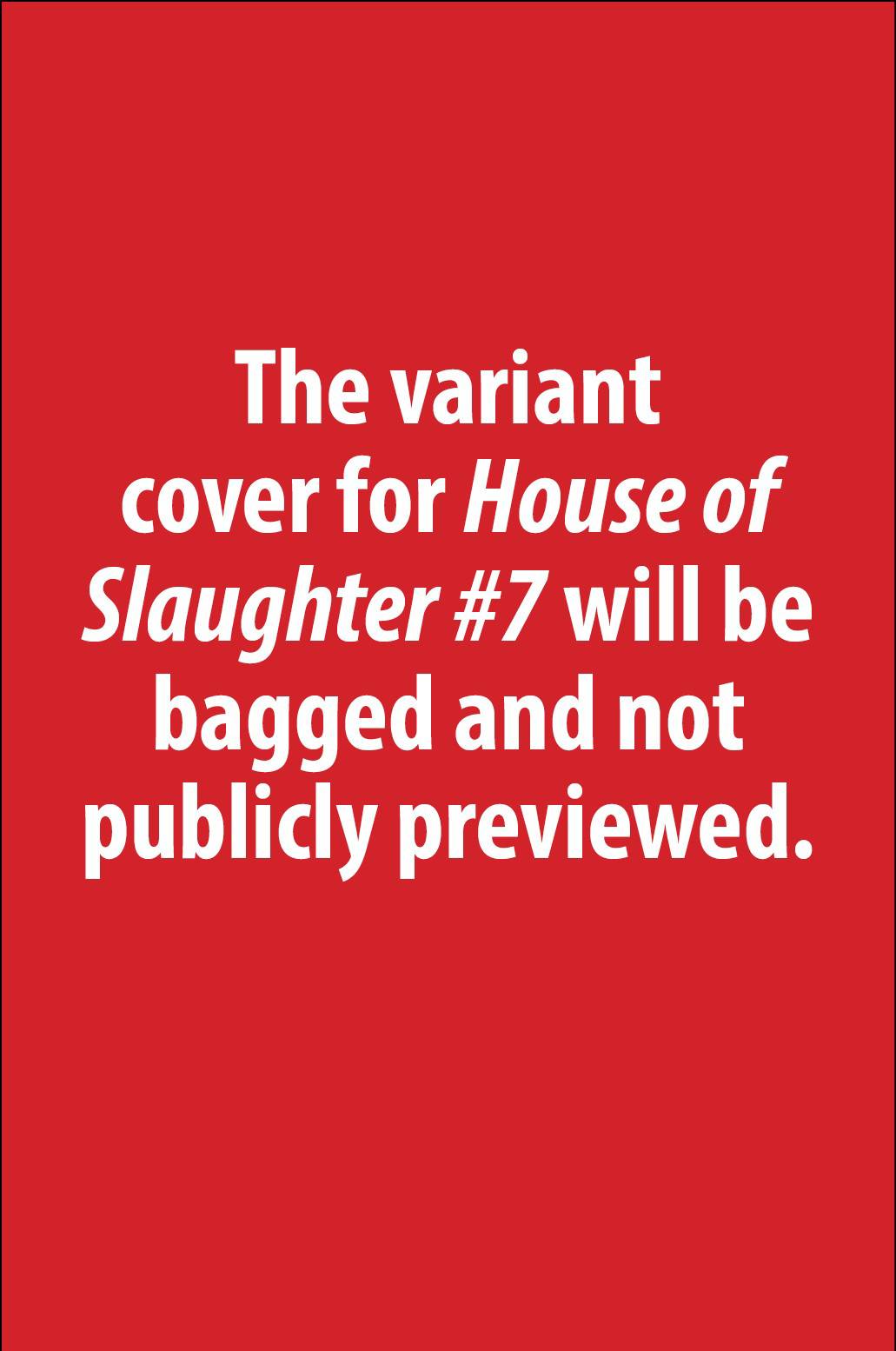 HOUSE OF SLAUGHTER #7