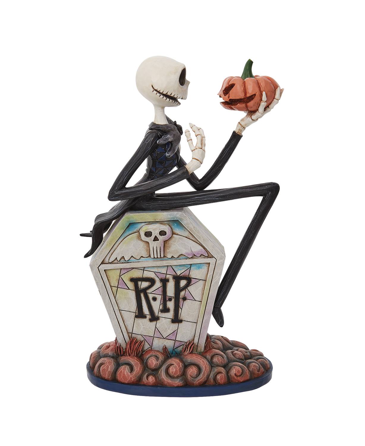 DISNEY TRADITIONS NBX JACK ON GRAVESTONE 8.75IN FIG