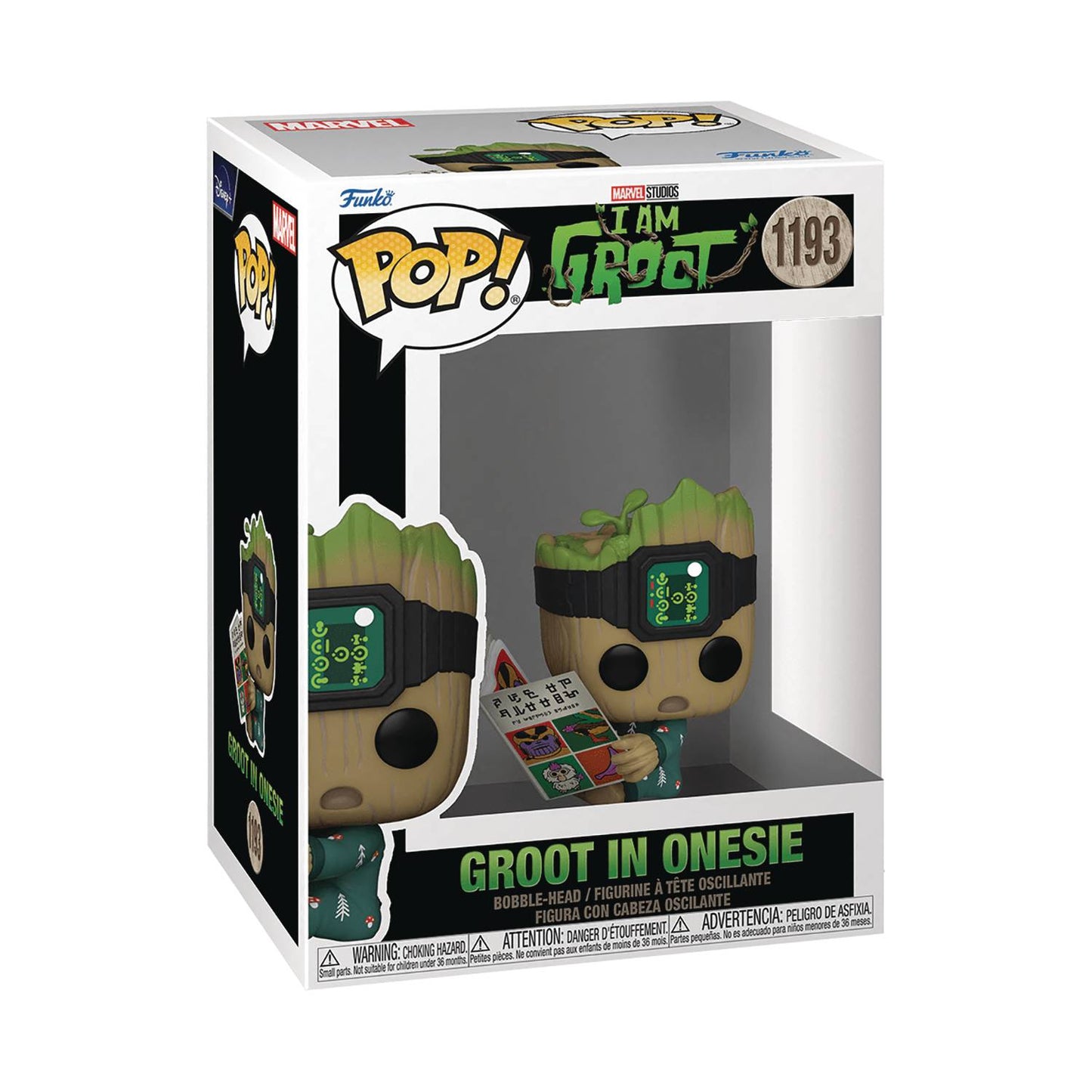 POP MARVEL I AM GROOT GROOT PJS W/ BOOK VINYL FIG