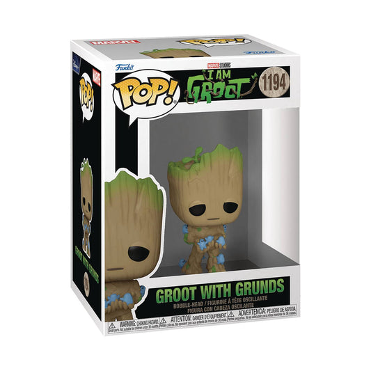 POP MARVEL I AM GROOT GROOT PJS W/ GRUNDS VINYL FIG