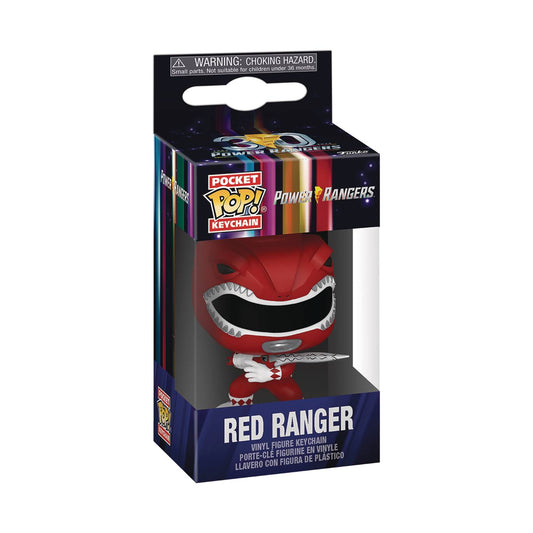 POCKET POP MMPR 30TH RED RANGER KEYCHAIN